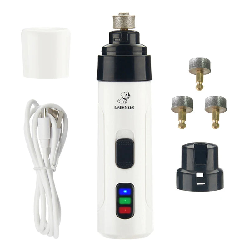 Electric Rechargeable Dog Nail Grinders Dog Cat Paws Nail Grooming Trimmer Tools USB Charging Pet Nail Clippers